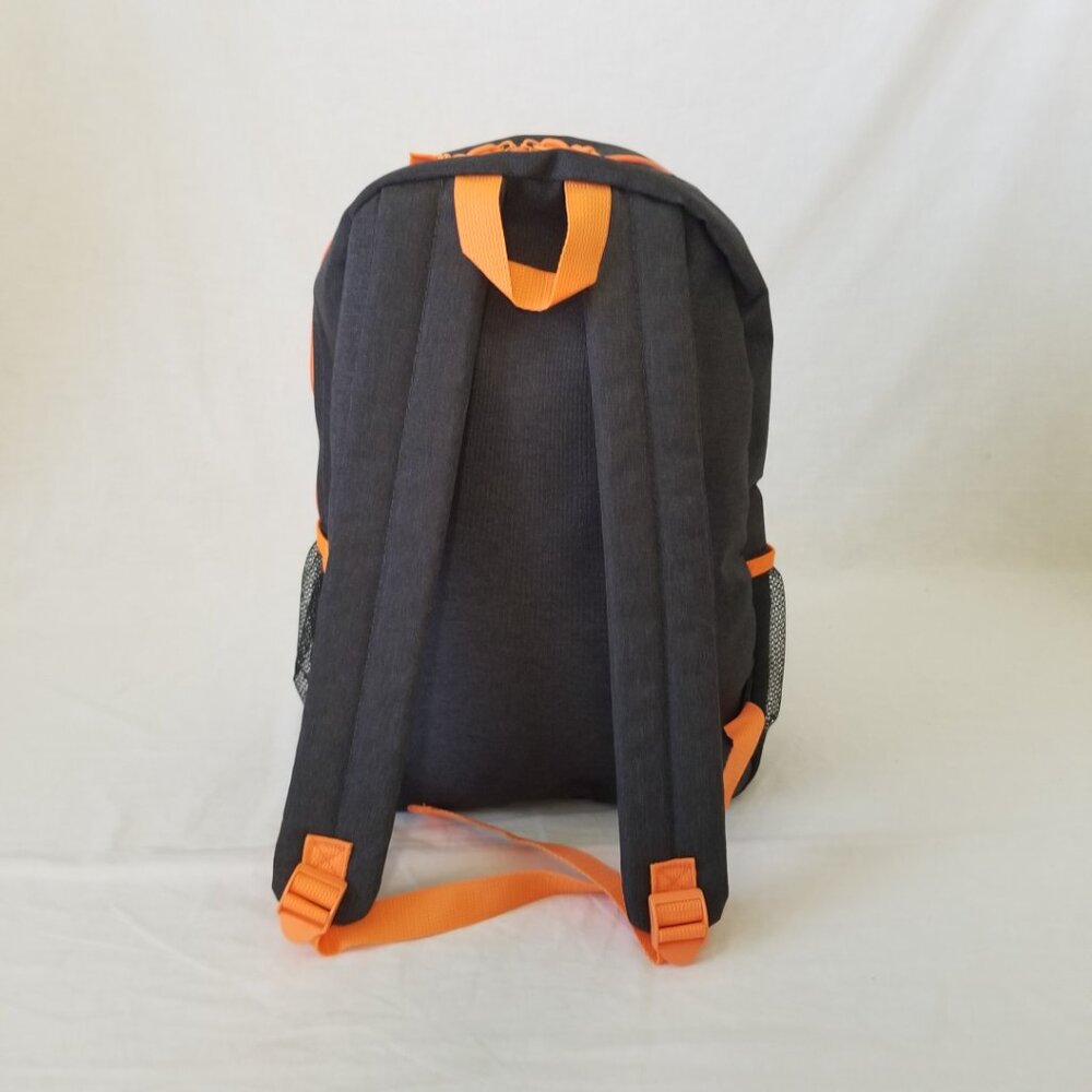New! Lightweight Black & Orange Basic Backpack W/… - image 7